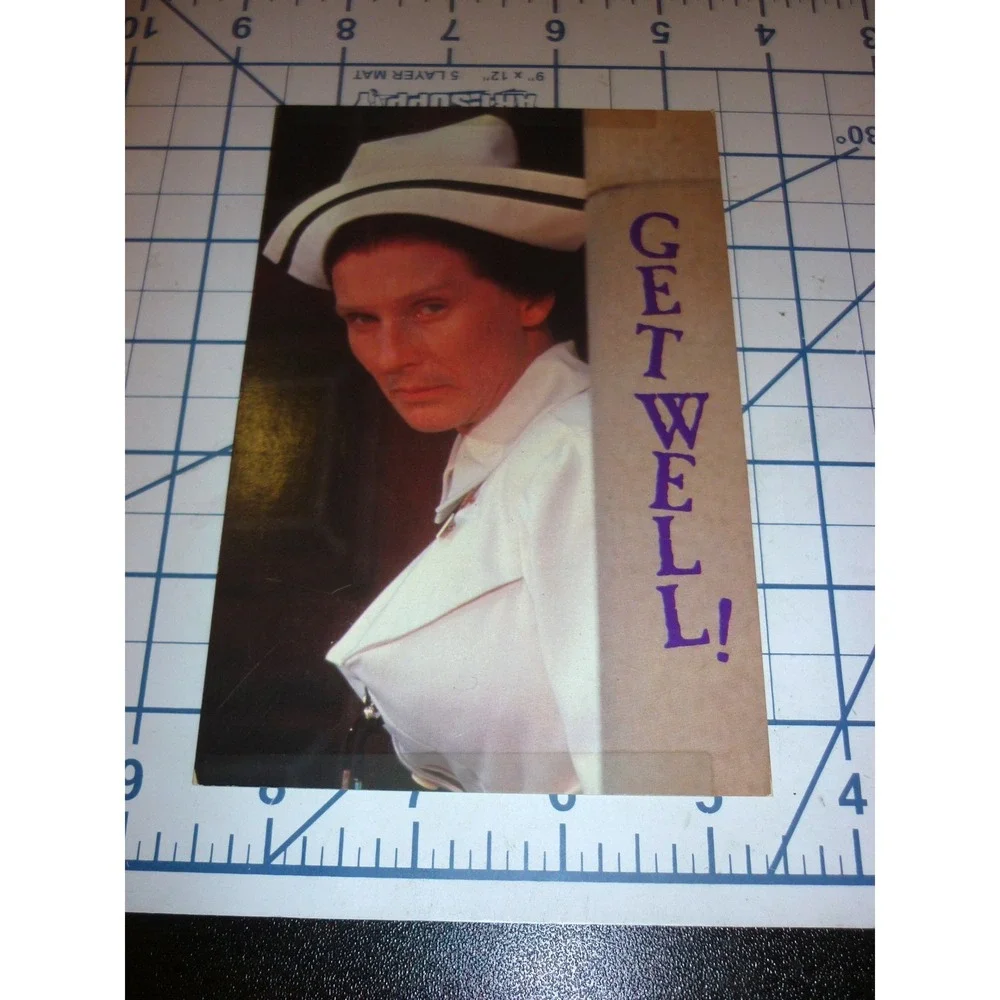 Vintage 1982 Mel Brooks High Anxiety Cloris Leachman Get Well Postcard Nurse F30